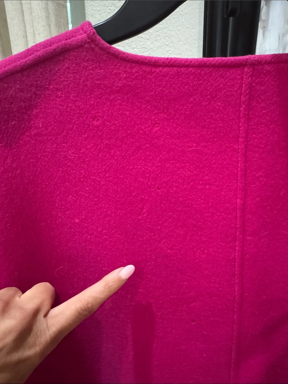Oscar de la Renta Vibrant Fuchsia Wool Trench Coat